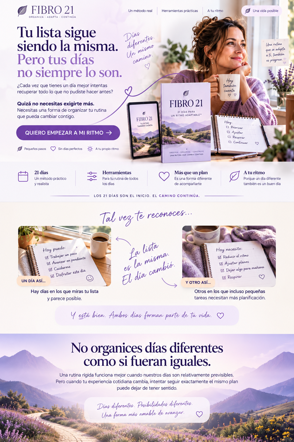 Referencia visual: días diferentes